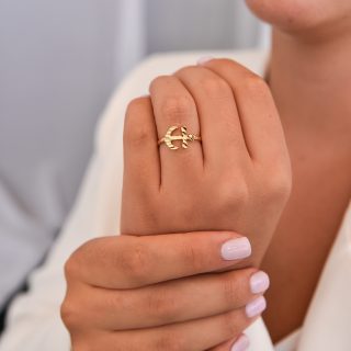 טבעת עוגן - טבעת זהב