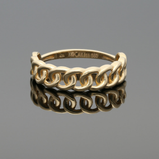 טבעת זהב בעיצוב לולאות