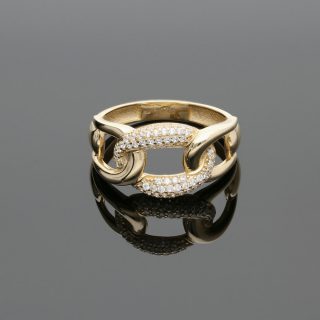 טבעת לולאות - זהב צהוב